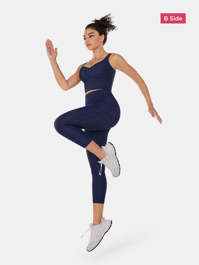 PowerBand Resistance 7/8 Leggings (Reversible Wear)