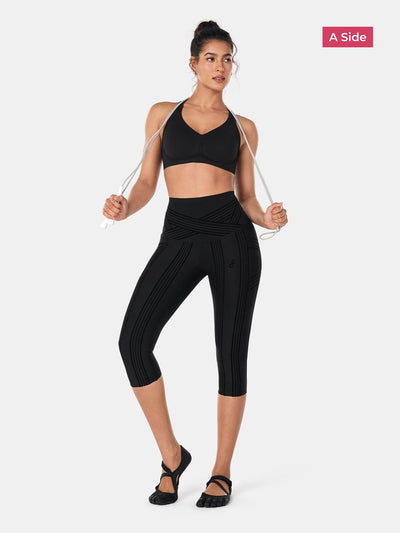 PowerBand Resistance Capri Leggings (Reversible Wear)