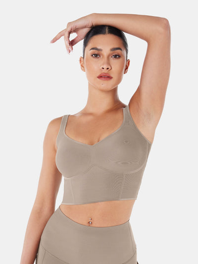 Body Sculpt Bra Tank Tan