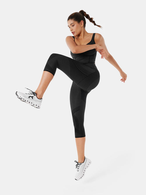 Body Sculpt Capri Leggings (Reversible Wear)