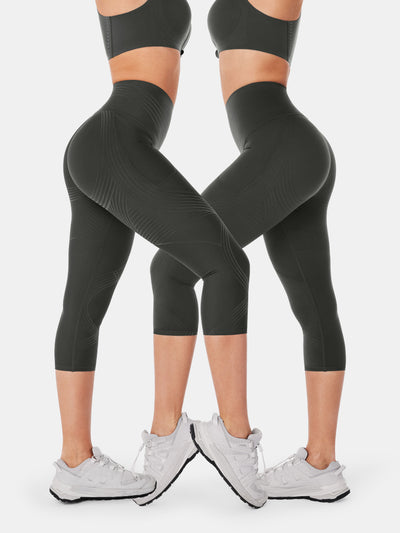 Body Sculpt Side Pocket Capri Leggings 2.0 (Reversible Wear)