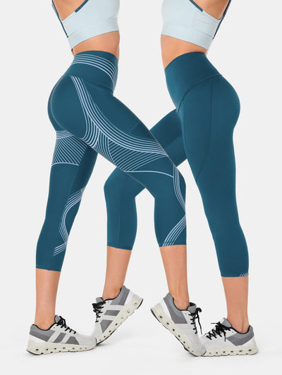 Body Sculpt Side Pocket Capri Leggings 2.0 (Reversible Wear)