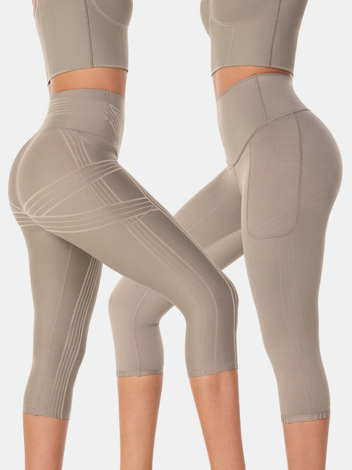 PowerBand Resistance Capri Leggings (Reversible Wear)