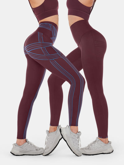 PowerBand Resistance Leggings (Reversible Wear)